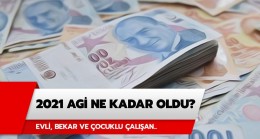 2021 yılı için AGİ ücretleri de belli oldu