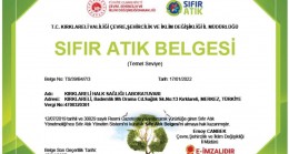 SIFIR ATIK BELGESİ ALDI