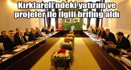 BAKAN KİRİŞÇİ KIRKLARELİ VALİLİĞİ’Nİ ZİYARET ETTİ