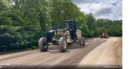 Dereköy-Karadere köy yoluna asfalt çalışması yapıldı