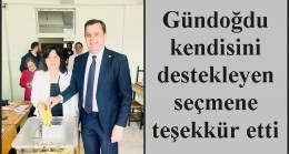 Gündoğdu kendisini destekleyen seçmene teşekkür etti