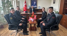 Kaymakam Elmacıoğlu Jandarma teşkilat mensuplarından oluşan heyeti makamında kabul etti