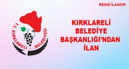 TEMİZLİK MALZEMESİ SATIN ALINACAKTIR KIRKLARELİ BELEDİYESİ