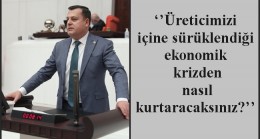 ‘’Üreticimizi içine sürüklendiği ekonomik krizden nasıl kurtaracaksınız?’’