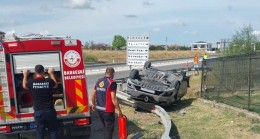 Kadıköy yolu girişinde kaza