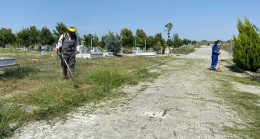 Mezarlıklarda ot temizliği