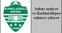 Sahne açılıyor ve Kırklarelispor sahneye çıkıyor