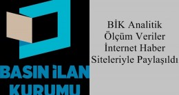 BİK Analitik Ölçüm Verileri İnternet Haber Siteleriyle Paylaşıldı