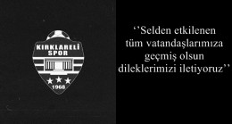 ‘’Selden etkilenen tüm vatandaşlarımıza geçmiş olsun dileklerimizi iletiyoruz’’