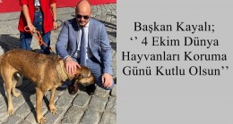 Başkan Kayalı; ‘’4 Ekim Dünya Hayvanları Koruma Günü Kutlu Olsun’’