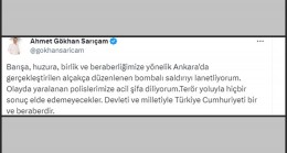 Milletvekili Sarıçam; ‘’Alçakça düzenlenen bombalı saldırıyı lanetliyorum’’