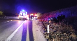 Göçmen kaçakçılığı yapan araç Babaeski Kadıköy yolunda kaza yaptı