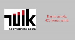 Kasım ayında 423 konut satıldı