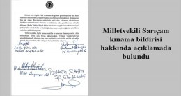 Milletvekili Sarıçam kınama bildirisi hakkında açıklamada bulundu