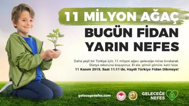 11 Kasım’da 11 milyon fidan toprakla buluşacak