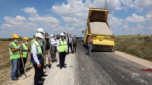 2021 yılı Asfalt sezonu açılarak, ilk Asfalt döküldü