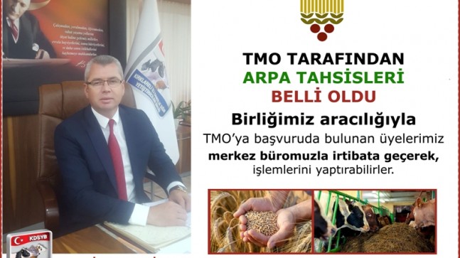 Arpa Tahsisleri Belli Oldu