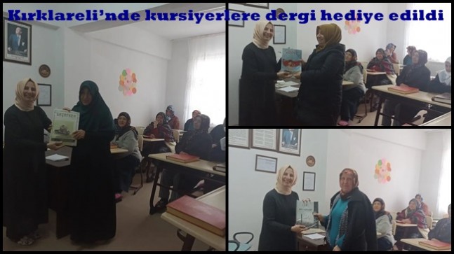 Kırklareli’nde kursiyerlere dergi hediye edildi