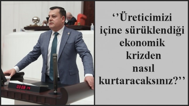 ‘’Üreticimizi içine sürüklendiği ekonomik krizden nasıl kurtaracaksınız?’’