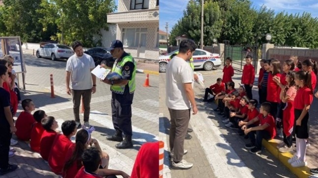 4’üncü sınıf öğrencilerinin Trafik dersine eşlik edildi