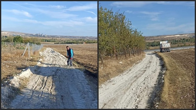 Tarla yolları için çalışmalar devam ediyor