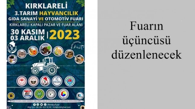 Fuarın üçüncüsü düzenlenecek