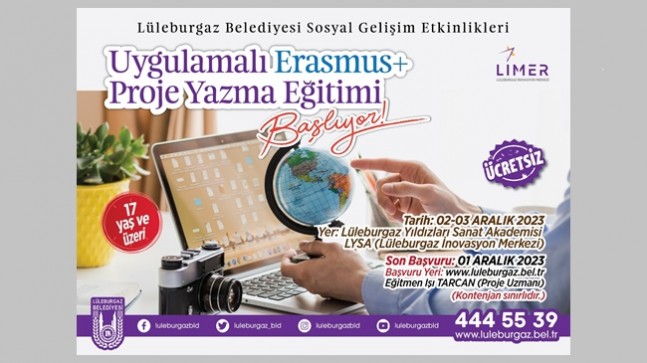 Uygulamalı Erasmus+ Proje Yazma Eğitimi başlıyor