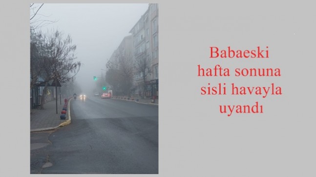 Babaeski hafta sonuna sisli havayla uyandı