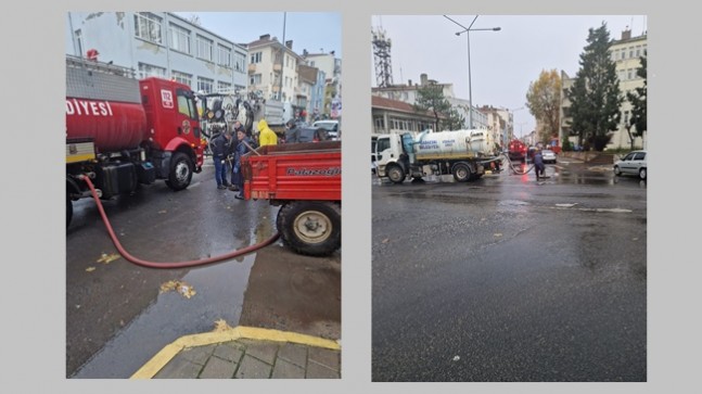 Altyapı sorunu için yapılan çalışma ulaşımda aksamalara neden oldu