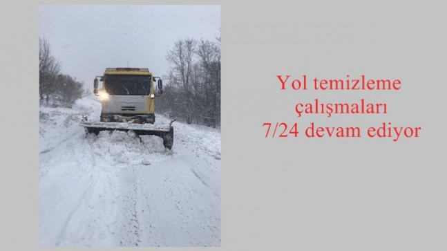 Yol temizleme çalışmaları 7/24 devam ediyor