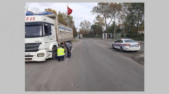 Kırklareli’nde kış lastiği kontrolleri başladı