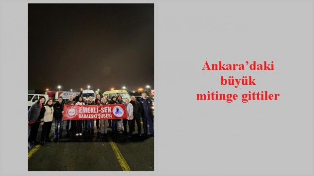 Ankara’daki büyük mitinge gittiler