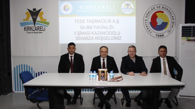 Kırklareli TSO Başkanı Soner Ilık, TCDD Taşımacılık A.Ş. Genel Müdür Yardımcısı Doç. Dr. Fikret Şinasi Kazancıoğlu’nu Ağırladı