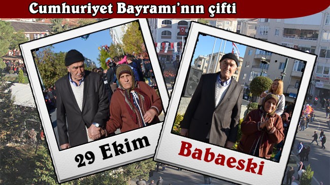 Bayram tatlısı çift el ele yürüdü