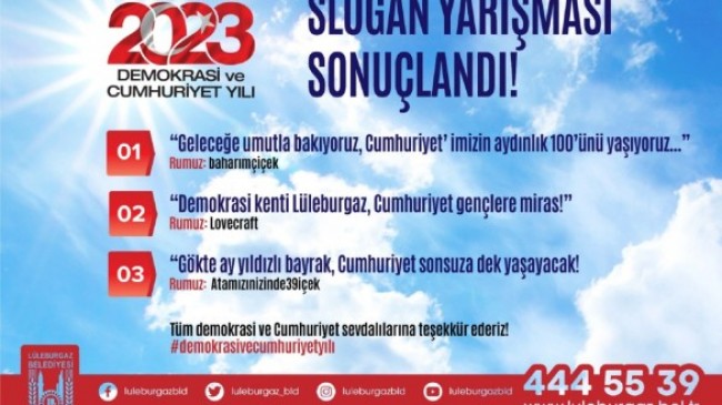 Slogan Yarışması Sonuçlandı