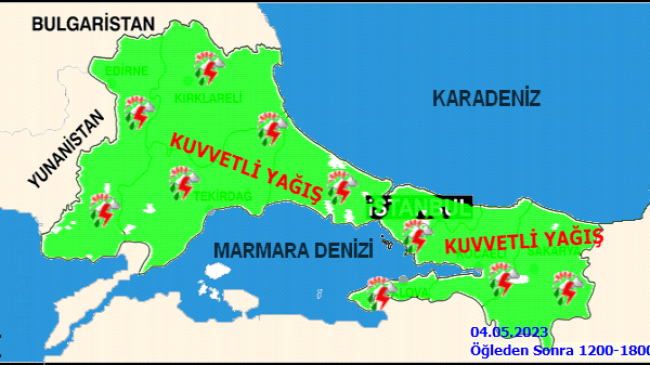 Kırklareli’nde gök gürültülü sağanak yağış bekleniyor