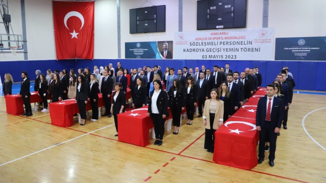 Kırklareli Gençlik ve Spor İl Müdürlüğünde memuriyet yeminleri yapıldı