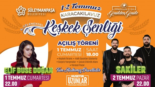 Karacakılavuz Geleneksel Keşkek Şenliği 1-2 Temmuz tarihlerinde misafirlerini ağırlayacak