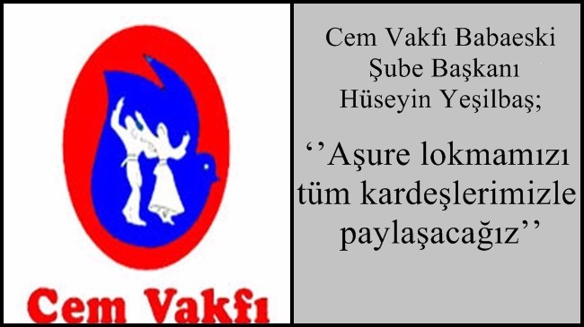 ‘’Aşure lokmamızı tüm kardeşlerimizle paylaşacağız’’