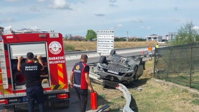 Kadıköy yolu girişinde kaza