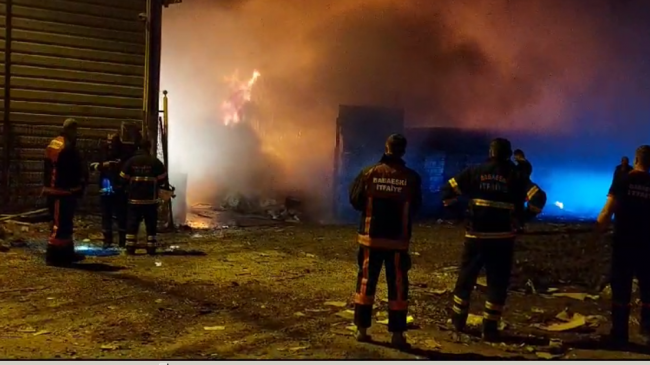 Babaeski Sanayi Sitesinde yangın