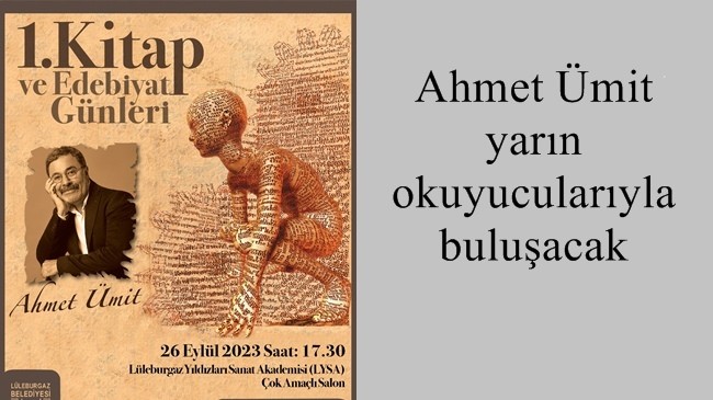 Ahmet Ümit yarın okuyucularıyla buluşacak