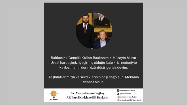 “Teşkilatlarımızın ve sevdiklerinin başı sağ olsun”