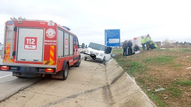 Babaeski’de trafik kazasında 2 kişi yaralandı