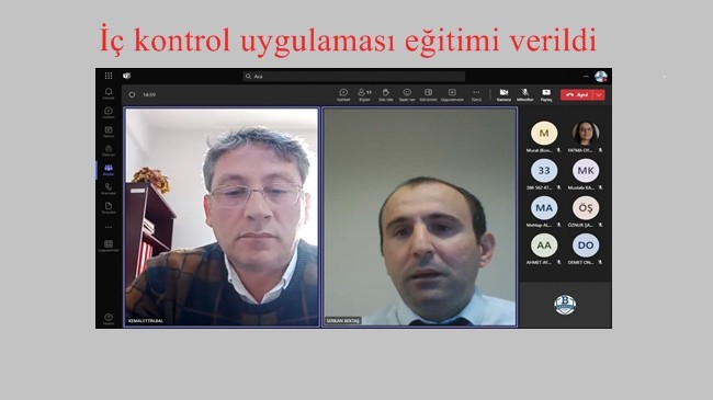 İç kontrol uygulaması eğitimi verildi