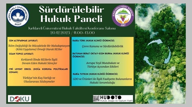 Sürdürülebilir Hukuk Paneli düzenlenecek