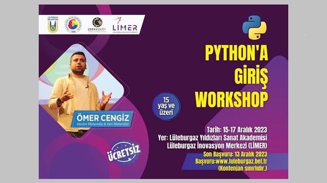 LİMER’de ‘Python’a Giriş Workshop’u başlıyor