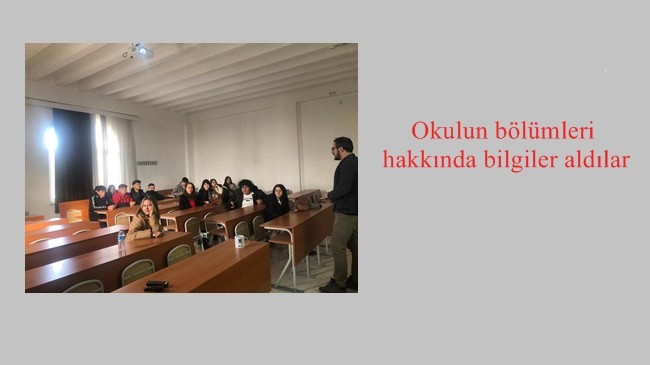 Okulun bölümleri hakkında bilgiler aldılar