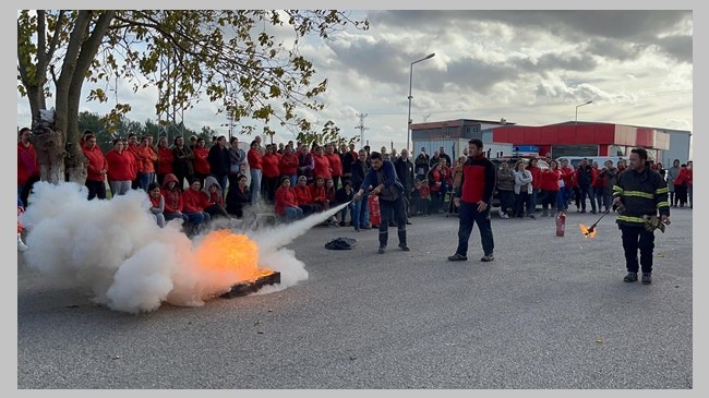 Fabrika personeline uygulamalı eğitim verildi