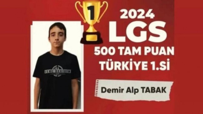 LGS’de Türkiye Birincisi Oldu